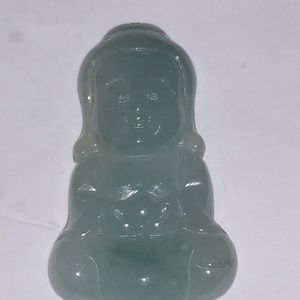 vintage burmese natural jadite jade pendant